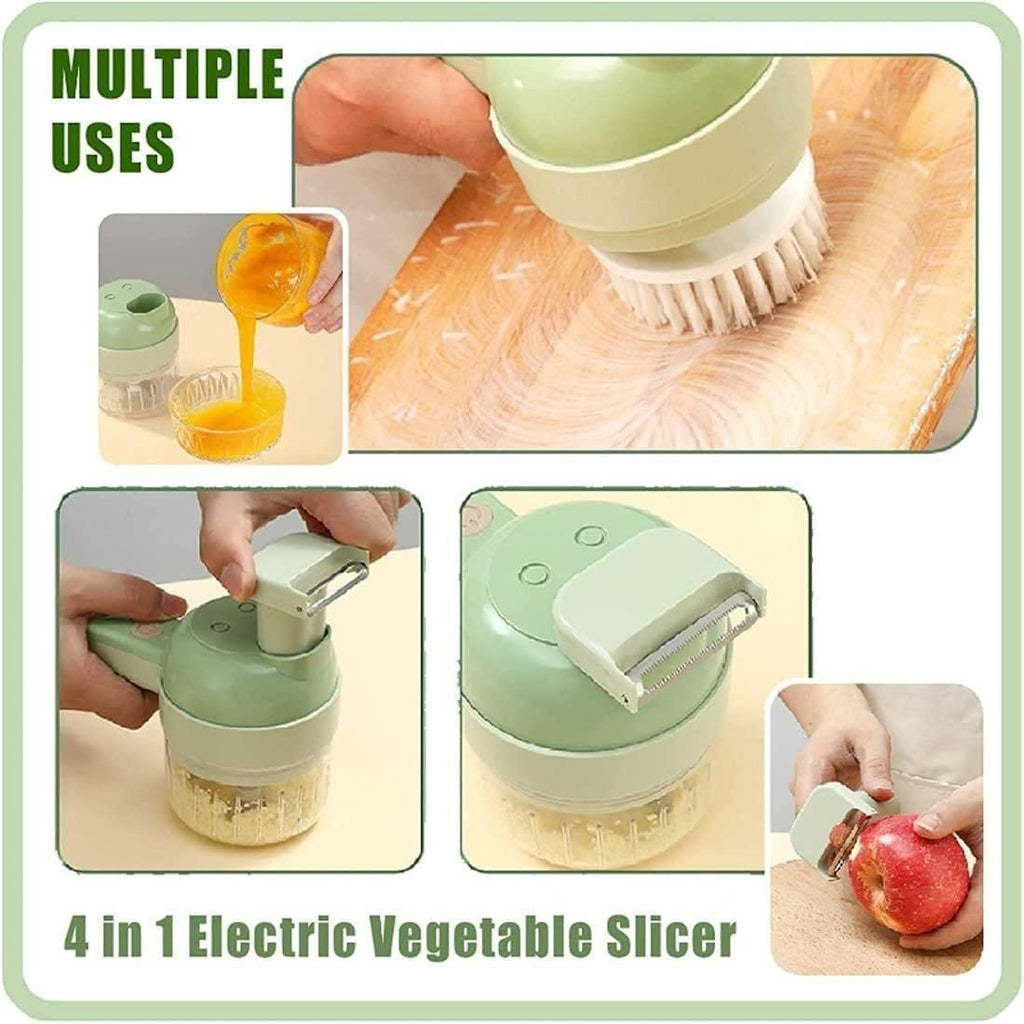 4 in 1 Portable Electric Vegetable Cutter Set jfeir9re90er9ore 327
