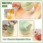 4 in 1 Portable Electric Vegetable Cutter Set jfeir9re90er9ore 327