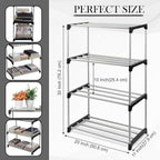 4 Layers Metal Shoes/Books Rack