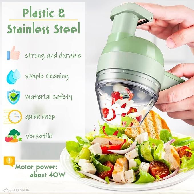 4 in 1 Portable Electric Vegetable Cutter Set jfeir9re90er9ore 327