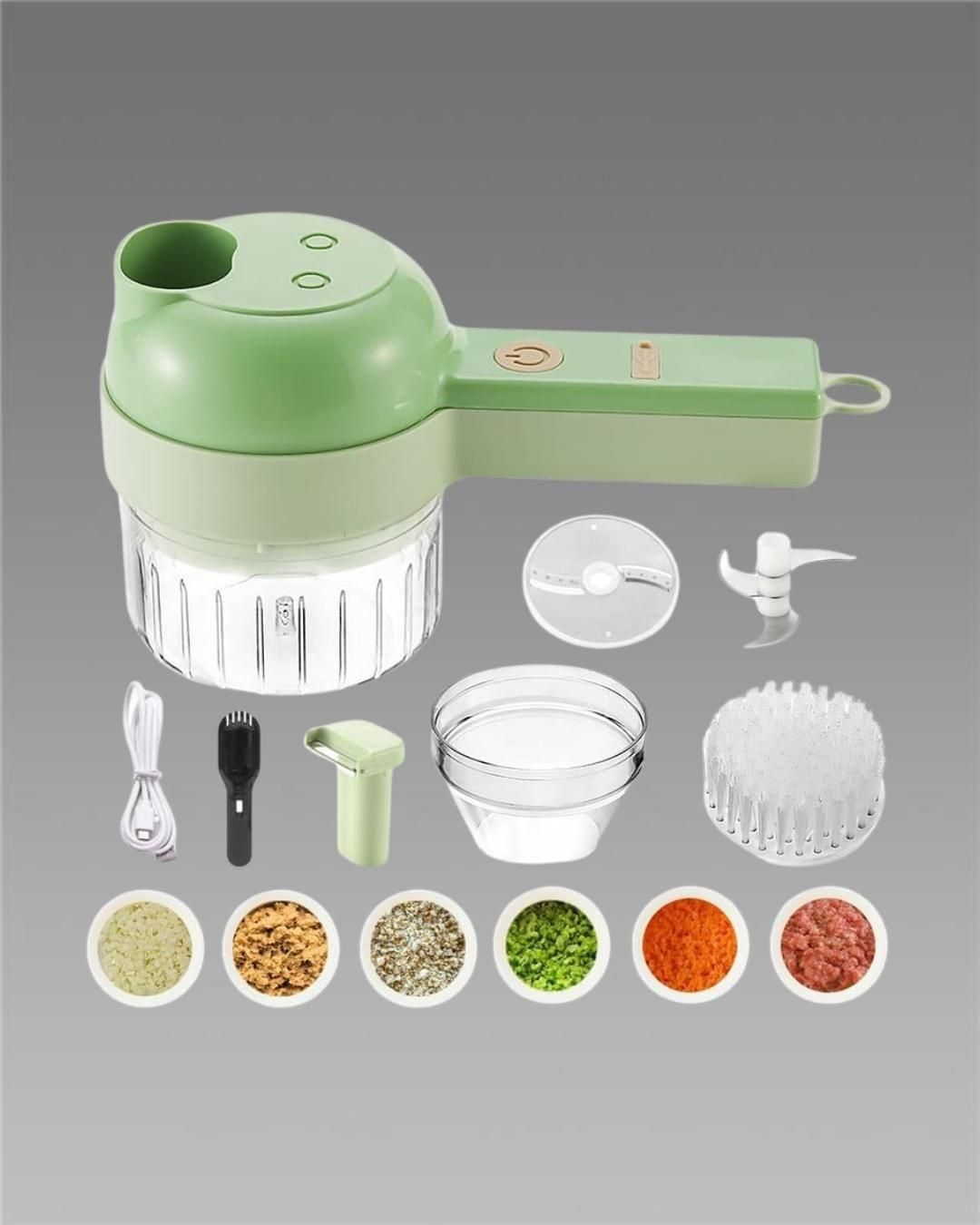 4 in 1 Portable Electric Vegetable Cutter Set jfeir9re90er9ore 327